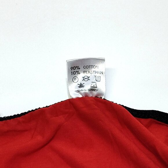 Nicoletta Amor Nightgown Size Large Red Cartoon Bear w/ Black Straps 90% Cotton - Picture 7 of 7